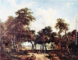 Landscape with Woods and Cottage by Meindert Hobbema